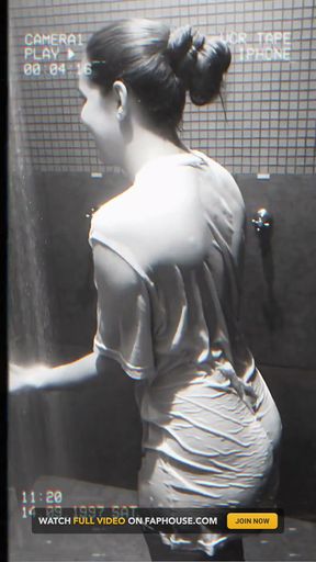 Big Ass Blonde Showing off Under the Shower in My T-shirt