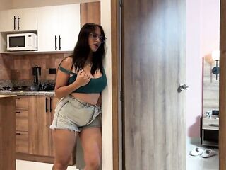 My stepsister enters my room unannounced... we end up having coarse sex