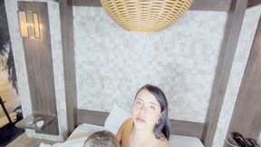 PASSIONATE AND DEEP KISSES BETWEEN THE 18 YEAR OLD BLONDE AND THE BRUNETT SPECIALIST IN DEEP KISSES - BY THAY FLORES AND KIMBERLY PINK - CLIP 1 IN FULL HD