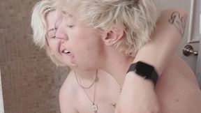 Shower Surprise for Hot Freeuse Tboy Submissive