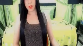Sexy Shemale Jerking off Hard on Cam