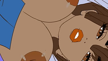Ebony school babe gets pounded in animated doggy style