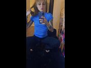 tight teal curves beg for unrelenting cock