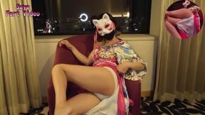 Girl Hentai’s Kimono Farting Fantasy—Exclusive Solo Session
