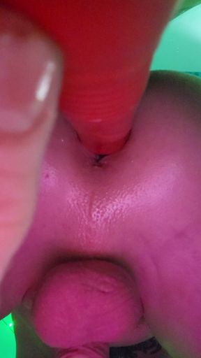 CloseUp Anal Fucking With THRUSTING GRAVITY DILDO