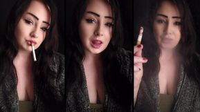 Devouring a cigarette in my dressing gown, coughing at the end