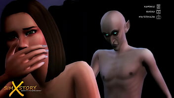 Alien invader fucks human girl in 3D animation