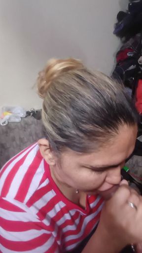 My Mexican Mother-in-law Sucks My Cock From My Wife