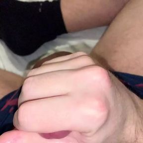 straight man watches porn and masturbates big cock