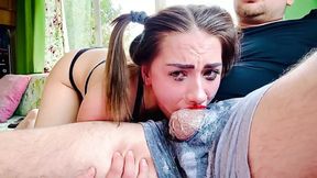 Sloppy Throat Fuck Balls Deep Facefucking