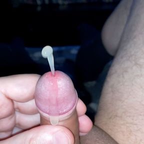 quick wank my small foreskin cock with cumshot