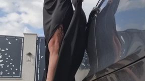 Nicotine Craving Elegant Heel Goddess – Sensual Smoking Beside My Car