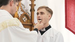 The Last Supper! Altar boy was given a dick!