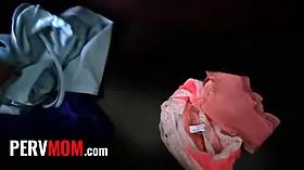 Probe break fuck: stepson's term paper interrupted by milf's Wet Pussy