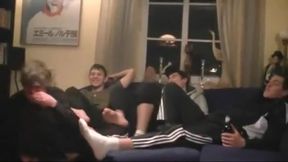 Gay slave worshiped his masters feet and sock