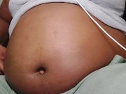 Chubby Caught On The Phone Belly Worshipping