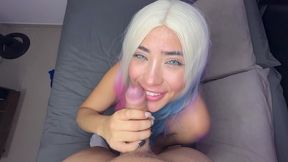 full video - girl arrives home after a costume party and has romantic sex with her stepbrother.