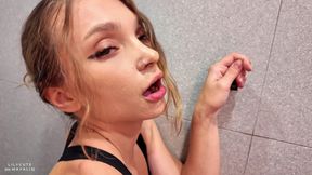 Hot Gym Girl Asks Stranger to Fix Her Glute Form - Gets "personal Training" in Men's Locker Room