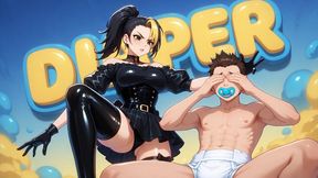 DIAPER - Living-Room Floor Thick Adult Diaper Powdering and Tight Taping Then Grinding and Riding Until He Empties Into the Soaked Padding (Erotic Audio)