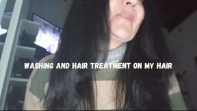 Washing and hair treatment on my hair