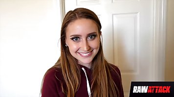 Laney Grey is getting fucked from the back in the middle of the day and enjoying it