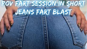 POV Fart Session in Short Jeans FART BLAST