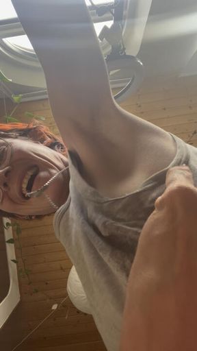Looser roommate RUINS morning yoga!!!