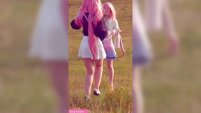 Jeny Smith with her anime friend at picnic  Do you want to see what will be next?