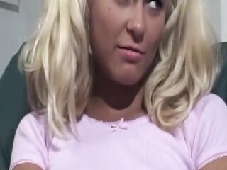 Golden-haired mother I'd like to fuck Rides Thick Dong with Leaking Moist Snatch