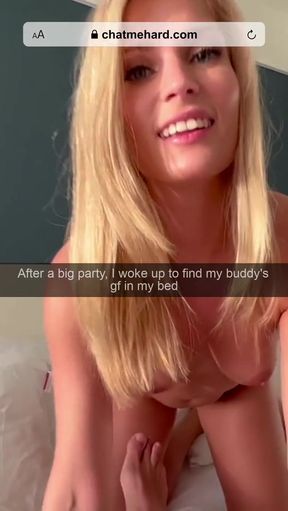 Busty blonde cuckold gets a facial after a good fuck