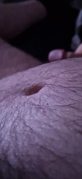 Jerk off with dildo in ass