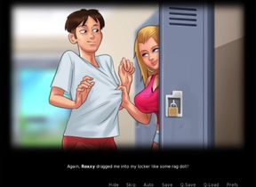 Closed inside Locker with beautiful girlfriend. Big ass fucked   summer time saga game