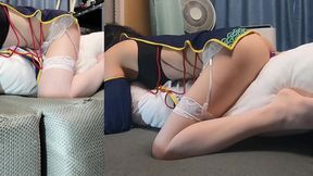 slow anal&nipple masturbation