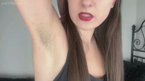 Sensual hairy armpits smelling loser