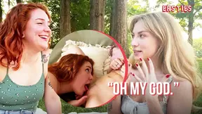 American curvy redhead and German girl go down on each other