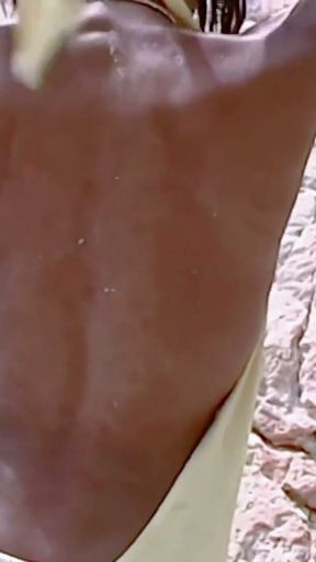 Interracial fucking at the beach with Shania a cute ebony babe   Clip 1