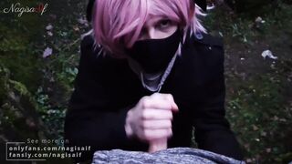 Prettiest Teenage providing Bj on a Castle in PUBLIC (nearly got caught!) - NagisaIf