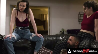 Casey Calvert and Victoria Voxxx join Dante Colle and Dominic Pacifico in a bisexual foot fetish orgy
