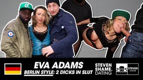 Squeaky Eva Adams and Eva Kay's outside sex