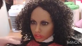 Ebony sex slave filthy curls cut by owner