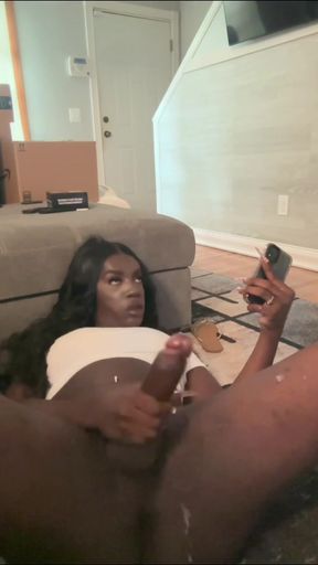 BLACK TRANS MONSTER DICK TEEN CUMPILATION (45 CUMSHOTS!!!)