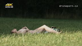 Nudist girl Klara in Brno castle