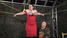 SlaveMo - Extreme Breast Bondage and Humiliation Lesson in Public - Full Clip wmv