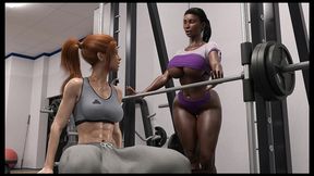 milf breeder [ futa ntr hentai game ] ep.7 fucking my ebony boss at the gym to get a promotion !