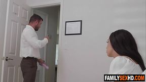 Stepfather catches stepdaughter playing with vibrator
