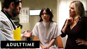 Double blowjob scene with talented Lulu Chu from Adult Time