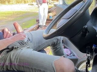Continuation of the truck stop encounter inside my truck – Part two with growing tension