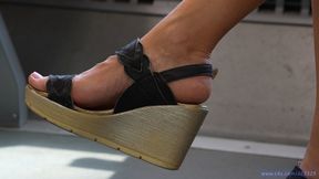 Foot fetish ignoring admiration, very hot feet scanning, lovely bareheels and arched feet