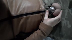 Fag locked in cock cage chastity