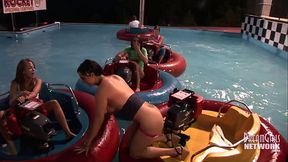 We Snuck Into A Amusement Park And Played Topless Bumper Boats